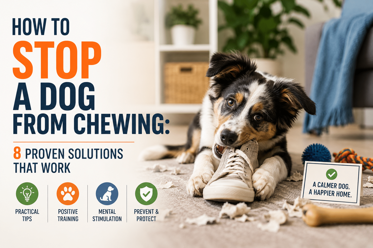 How to stop a dog from chewing