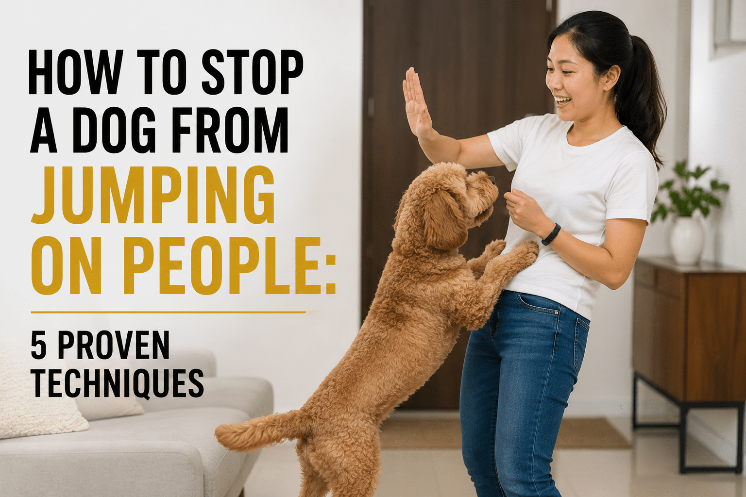 How to stop a dog from jumping on people